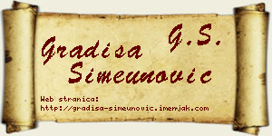 Gradiša Simeunović vizit kartica